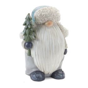 Gnome with Pine Tree Figurine (Set of 2)