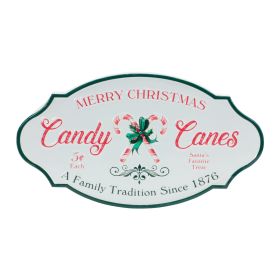 Candy Canes Wall Sign 17.75"L