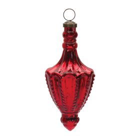 Mercury Glass Finial Drop Ornament (Set of 4)