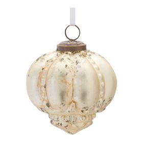 Distressed Gold Glass Ornament (Set of 6)