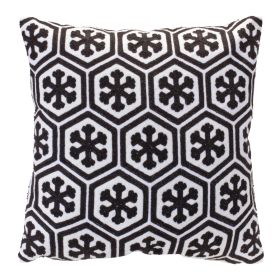 Snowflake Holiday Throw Pillow 17"SQ