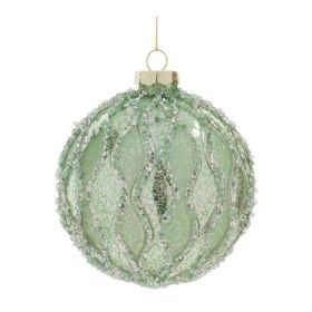 Beaded Mercury Glass Ball Ornament  (Set of 6)