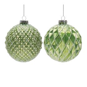 Glittered Harlequin Glass Ball Ornament (Set of 6)