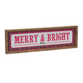 Merry & Bright Sign 19.75"L