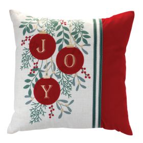 Joy Ornaments Throw Pillow 17"SQ