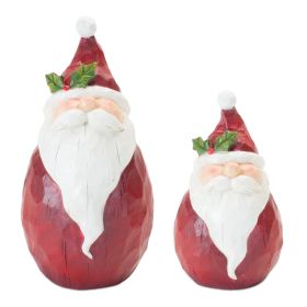 Round Santa Figurine (Set of 2)