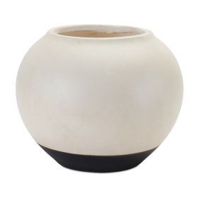 Two Tone Ceramic Vase 8.75"D