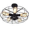 5 Light Modern Black Iron Sphere Modern Chandelier