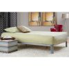 Full size Luna Metal Platform Bed Frame with Wooden Slats