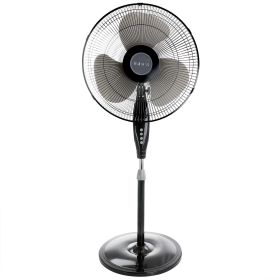 Holmes Oscillating 16 Inch Blade Stand Fan with Metal Grill in Black