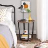 Farmhouse Rustic Round Side Table Nightstand End Table