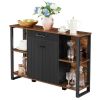 Farmhouse Rustic Wood Buffet Dining Sideboard Storage Cabinet