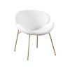 {2 Chair/ 1 Carton} Modern Lounge Chair, Teddy Velvet Cover, For Bedroom Vanity Chair for Home/Office/Dining (6 Colors)