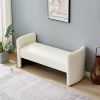 Beige, Cat Claw Cloth Bedroom Casual Rectangular Sofa Stool