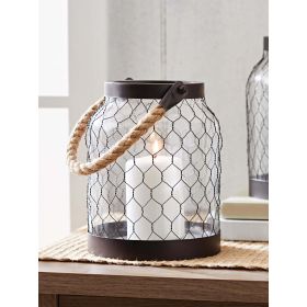 Better Homes & Gardens Metal Candle Holder Lantern with Rope, Bronze