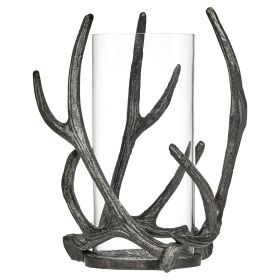 Mainstays Rustic Antler Hurricane Candle Holder, Black