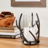 Mainstays Rustic Antler Hurricane Candle Holder, Black