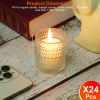 24Pcs Clear Glass Candle Holders Votive Tealight Candle Holder Set for Wedding Party Birthday Table Centerpiece Decor