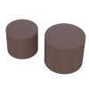 MDF Nesting table Set of 2 Rround Side Table Brown