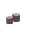 MDF Nesting table Set of 2 Rround Side Table Brown