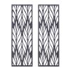 Grey Laser Cut Wood 2-piece Panel Wall Decor Set