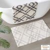 Geo Diamond Yarn Dyed Cotton Tufted Bath Rug