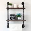 Industrial Pipe Shelf Bathroom Shelves Wall Mounted