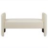 Beige, Cat Claw Cloth Bedroom Casual Rectangular Sofa Stool