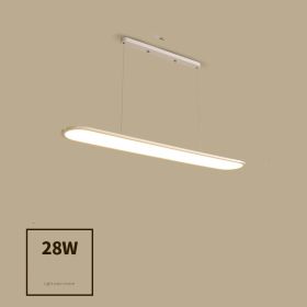 Modern Simple Creative Strip Bar Led Office Lighting Restaurant Chandelier (Option: White trumpet-warm light)