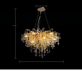 Postmodern Light Luxury Chandelier Water Drop Crystal Lamp Atmosphere (Option: 150C-No light source)