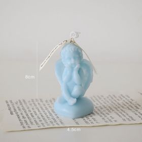 Angel Candle Aromatherapy Desktop Decoration (Color: Blue)