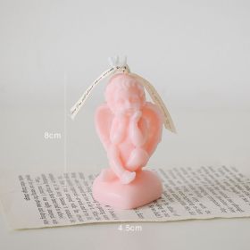 Angel Candle Aromatherapy Desktop Decoration (Color: Pink)