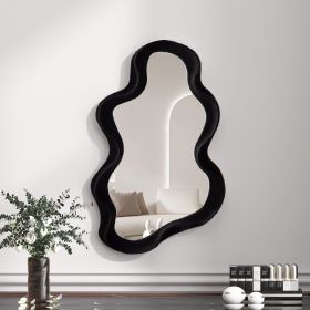 Cloud Shaped Mirror Makeup Mirror Student Dormitory (Option: Black Wave Grain)