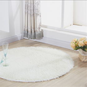 1pc, Non-Slip Silk Fur Plush Indoor Carpet Area Rug for Living Room and Kitchen - Soft and Durable Home Decor and Room Decor (Color: Pure White)