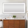 7 Size LED Bathroom Mirror Wall Mounted Vanity Mirror Anti-Fog Mirror Dimmable Lights with Touch Switch(Horizontal/Vertical)