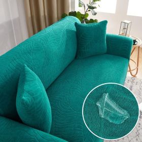 Sofa Cover Elastic All-inclusive Single Double Slipcover Dust Lazy Slipcover (Option: Emerald Green-3seats185 230cm)