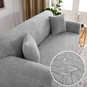 Sofa Cover Elastic All-inclusive Single Double Slipcover Dust Lazy Slipcover (Option: Light Gray-3seats185 230cm)