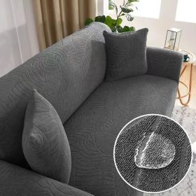 Sofa Cover Elastic All-inclusive Single Double Slipcover Dust Lazy Slipcover (Option: Dark Gray-3seats185 230cm)